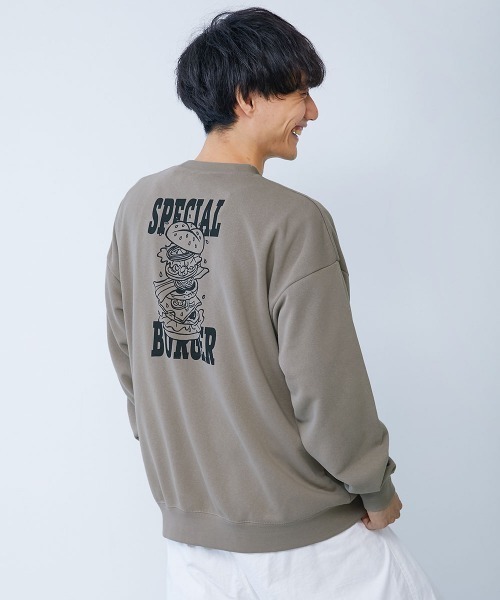 devirock（デビロック）の「大人 デビラボ プリント トレーナー（スウェット・レディース・ピンク系1/ブルー系1/イエロー系1/グレー系1/ブラック系1/ベージュ系2/ブラック系2/ベージュ系1/ベージュ系3/グレー系2・M/L/LL）」の6枚目の写真