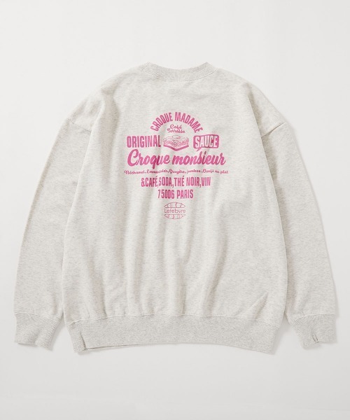 devirock（デビロック）の「大人 デビラボ プリント トレーナー（スウェット・レディース・ピンク系1/ブルー系1/イエロー系1/グレー系1/ブラック系1/ベージュ系2/ブラック系2/ベージュ系1/ベージュ系3/グレー系2・M/L/LL）」の7枚目の写真