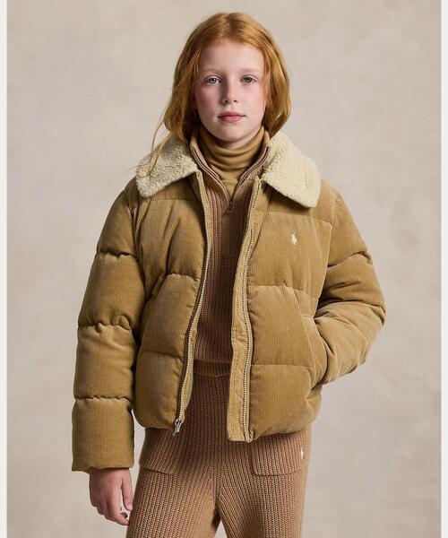 ラルフローレンコーデュロイダウン コットン コーデュロイ ダウン ジャケット（ダウンジャケット/コート
