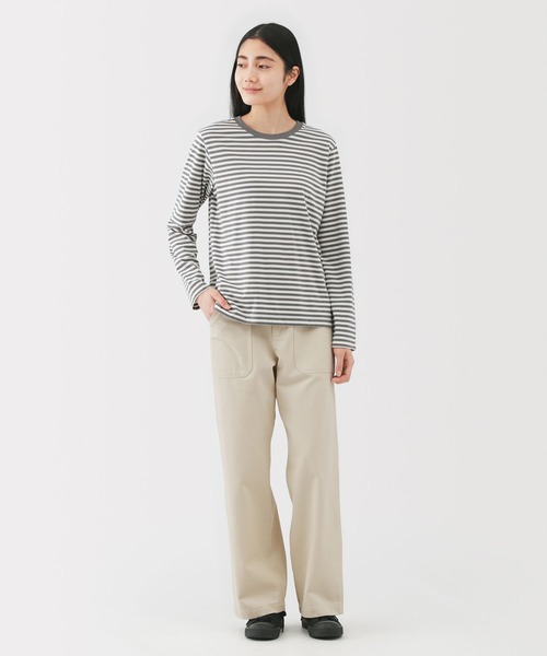 無印良品(ムジルシリョウヒン)の「婦人 洗いざらし ヘリンボーンベイカーストレートパンツ(その他パンツ・レディース・カーキ系/ブラウン/ブラック/アイボリー・S/M/L/XL)」の5枚目の写真