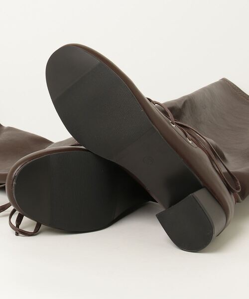 THE YOn(ザヨン)の「フェイクレイヤードレースアップロングブーツ(ブーツ・レディース・ブラウン/ブラック・38/39/37)」の19枚目の写真