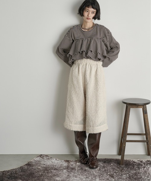 フェイクレイヤードレースアップロングブーツ（ブーツ）｜THE YOn