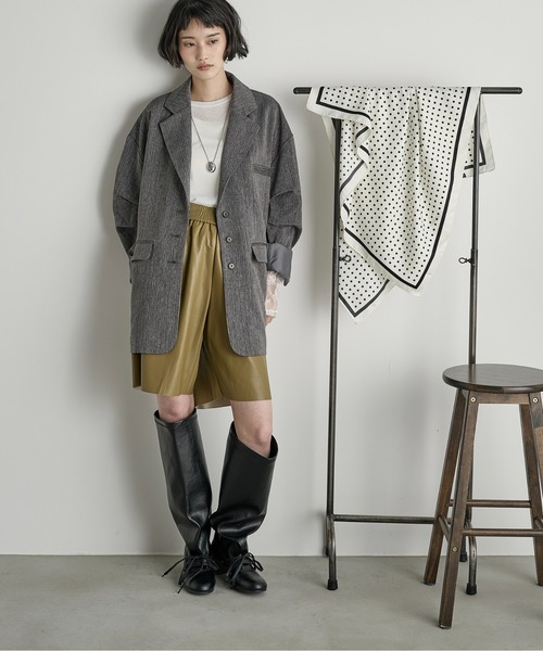 THE YOn(ザヨン)の「フェイクレイヤードレースアップロングブーツ(ブーツ・レディース・ブラウン/ブラック・38/39/37)」の12枚目の写真