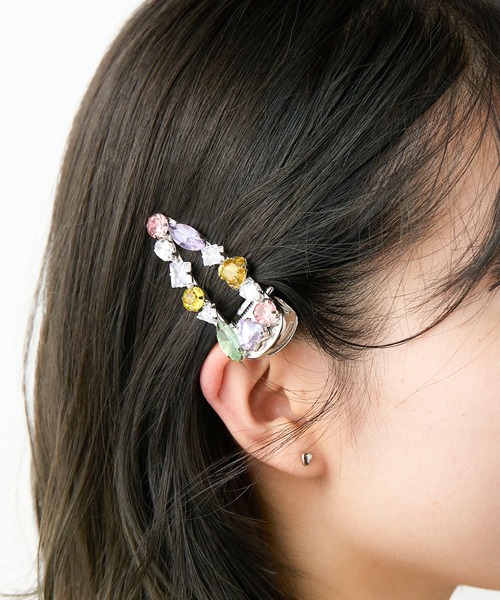 Casselini（キャセリーニ）の「Casselini(キャセリーニ)カラフルストーンクリップ（バレッタ/ヘアクリップ・レディース・シルバー・FREE）」の2枚目の写真