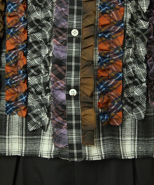 Freada（フリーダ）の「Freada/フリーダ フロントフリル チェックシャツ（シャツ/ブラウス・レディース・ブラック/ブラウン・ONE SIZE）」の21枚目の写真