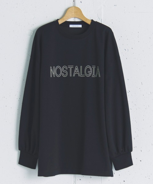 Doux archives（ドゥアルシーヴ）の「オーバーロゴロンTee（Tシャツ/カットソー・レディース・グレイッシュベージュ/ブラック/オフホワイト・FREE）」の2枚目の写真