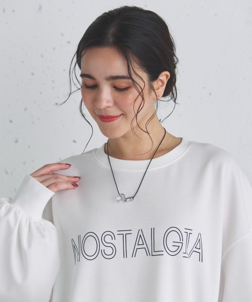 Doux archives（ドゥアルシーヴ）の「オーバーロゴロンTee（Tシャツ/カットソー・レディース・グレイッシュベージュ/ブラック/オフホワイト・FREE）」の20枚目の写真