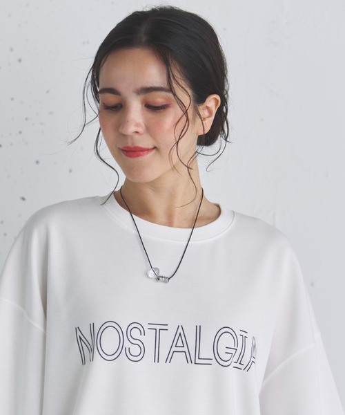 Doux archives（ドゥアルシーヴ）の「オーバーロゴロンTee（Tシャツ/カットソー・レディース・グレイッシュベージュ/ブラック/オフホワイト・FREE）」の21枚目の写真