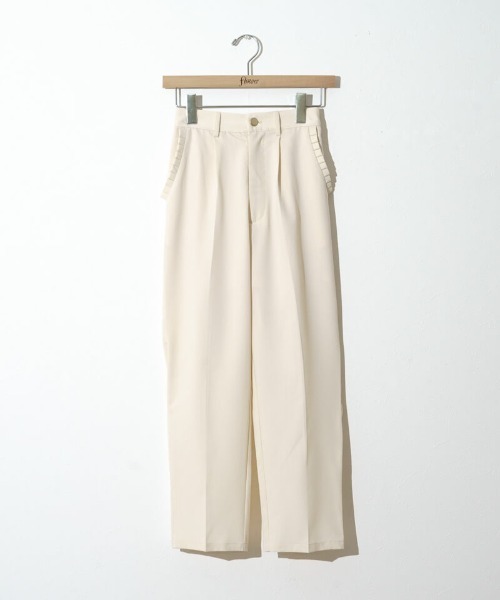 flower（フラワー）の「スモーキーテーパードパンツ3（その他パンツ・レディース・アイボリー/グレー・FREE）」の3枚目の写真