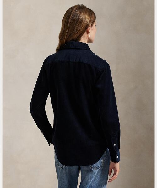 ストレッチ スリム フィット コットン コーデュロイ シャツ（シャツ