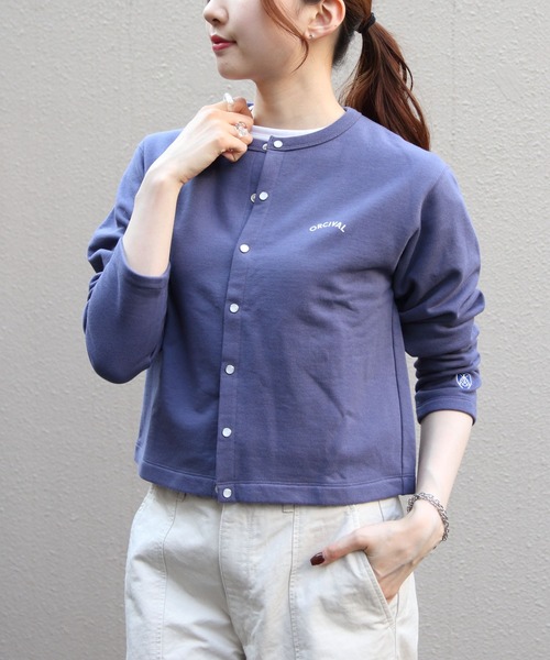 ORCIVAL/オーシバル フレンチテリー クルーネックカーディガン FRENCH