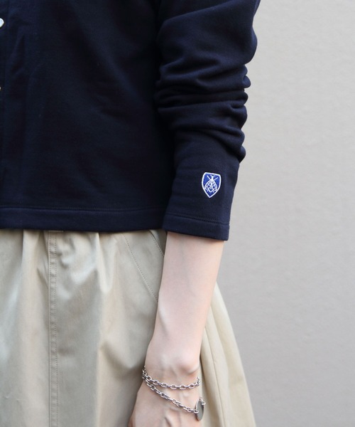 ORCIVAL オーシバル　フレンチテリー クルーネックカーディガン ORCIVAL カーディガン ORCIVAL/オーシバル フレンチテリー