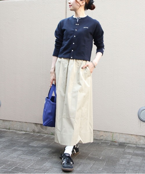 ORCIVAL/オーシバル フレンチテリー クルーネックカーディガン