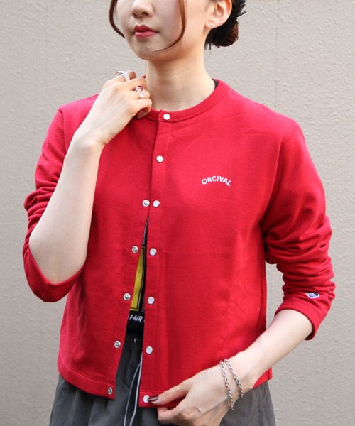 ORCIVAL（オーシバル）の「ORCIVAL/オーシバル　フレンチテリー クルーネックカーディガン　FRENCH TERRY CREWNECK CARDIGAN　OR-C0435 MAZ（カーディガン/ボレロ・レディース・ダークネイビー/レッド/コバルトブルー・2）」の20枚目の写真
