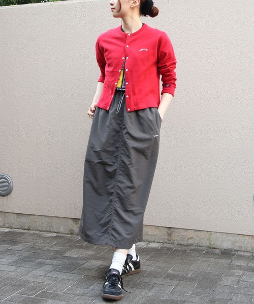 ORCIVAL オーシバル　フレンチテリー クルーネックカーディガン ORCIVAL/オーシバル フレンチテリー クルーネックカーディガン