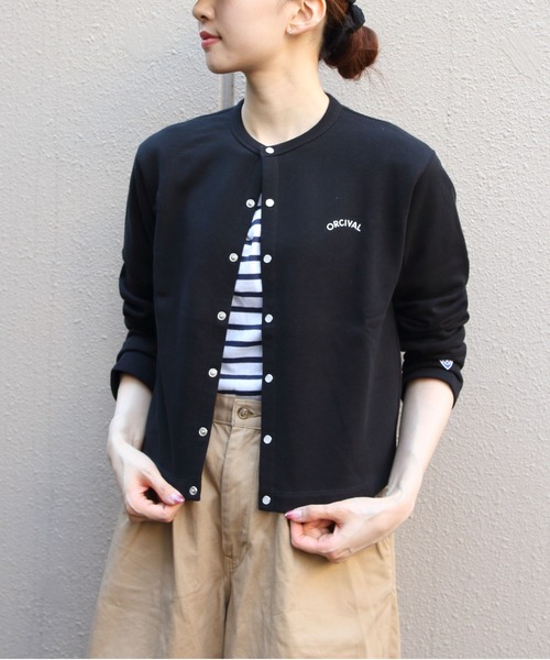 ORCIVAL（オーシバル）の「ORCIVAL/オーシバル　フレンチテリー クルーネックカーディガン　FRENCH TERRY CREWNECK CARDIGAN　OR-C0435 MAZ（カーディガン/ボレロ・レディース・レッド/ダークネイビー/コバルトブルー/ブラック/ヘザーグレー/ナチュラル・2）」の21枚目の写真