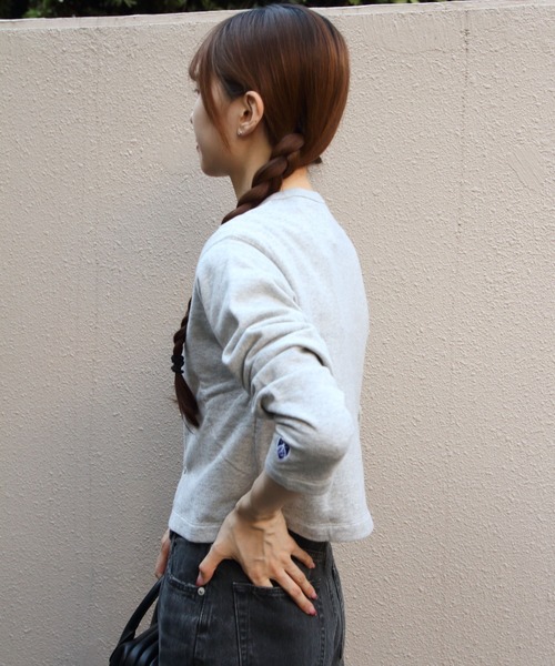 ORCIVAL（オーシバル）の「ORCIVAL/オーシバル　フレンチテリー クルーネックカーディガン　FRENCH TERRY CREWNECK CARDIGAN　OR-C0435 MAZ（カーディガン/ボレロ・レディース・レッド/ダークネイビー/コバルトブルー/ブラック/ヘザーグレー/ナチュラル・2）」の17枚目の写真