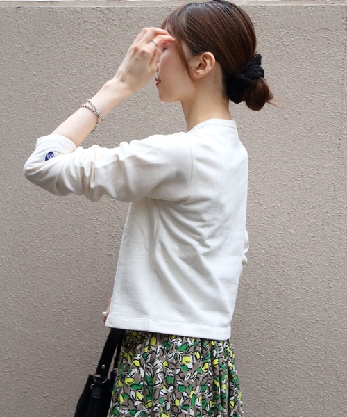 ORCIVAL（オーシバル）の「ORCIVAL/オーシバル　フレンチテリー クルーネックカーディガン　FRENCH TERRY CREWNECK CARDIGAN　OR-C0435 MAZ（カーディガン/ボレロ・レディース・レッド/ダークネイビー/コバルトブルー/ブラック/ヘザーグレー/ナチュラル・2）」の9枚目の写真