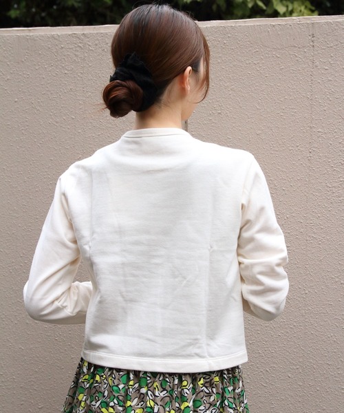 ORCIVAL（オーシバル）の「ORCIVAL/オーシバル　フレンチテリー クルーネックカーディガン　FRENCH TERRY CREWNECK CARDIGAN　OR-C0435 MAZ（カーディガン/ボレロ・レディース・レッド/ダークネイビー/コバルトブルー/ブラック/ヘザーグレー/ナチュラル・2）」の8枚目の写真