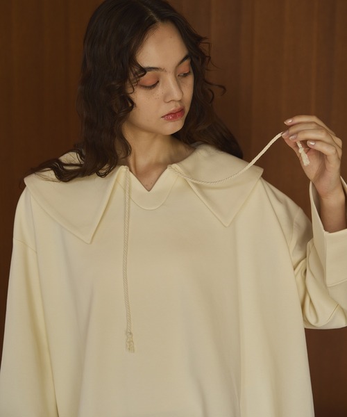 Big collar tuniconepieceビックカラーチュニックワンピース Big collar tunic onepiece/ビックカラーチュニックワンピース