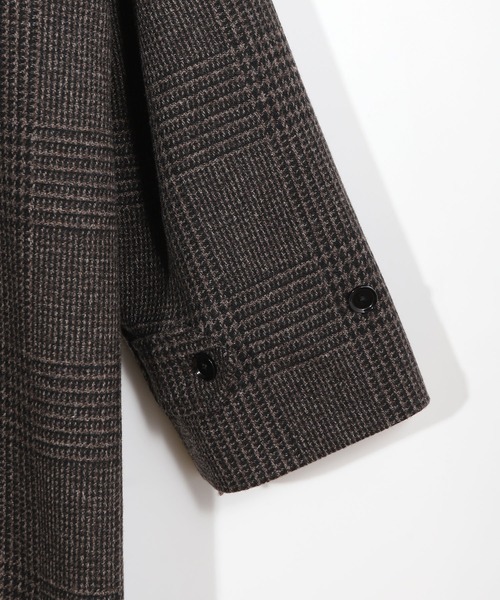 MEN'S BIGI（メンズビギ）の「グレンチェックウール ステンカラーコート（ダウンジャケット/コート・メンズ・ブラウン系その他・02/03）」の5枚目の写真