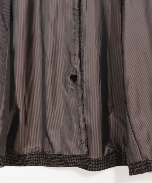 MEN'S BIGI（メンズビギ）の「グレンチェックウール ステンカラーコート（ダウンジャケット/コート・メンズ・ブラウン系その他・02/03）」の11枚目の写真