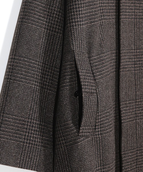 MEN'S BIGI（メンズビギ）の「グレンチェックウール ステンカラーコート（ダウンジャケット/コート・メンズ・ブラウン系その他・02/03）」の7枚目の写真
