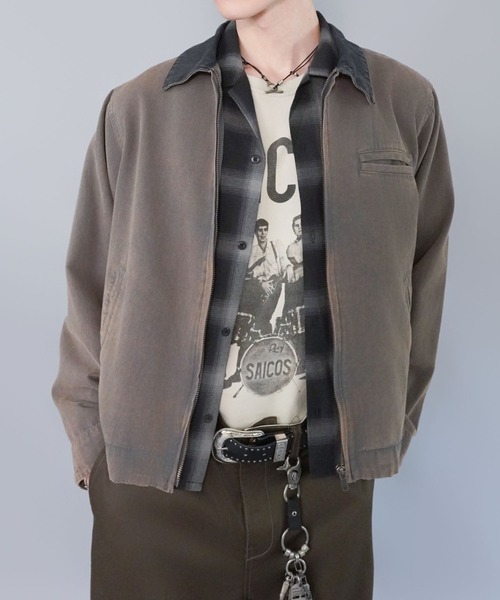 短丈デトロイトダックジャケット/ジップ/ショート丈/ユニ