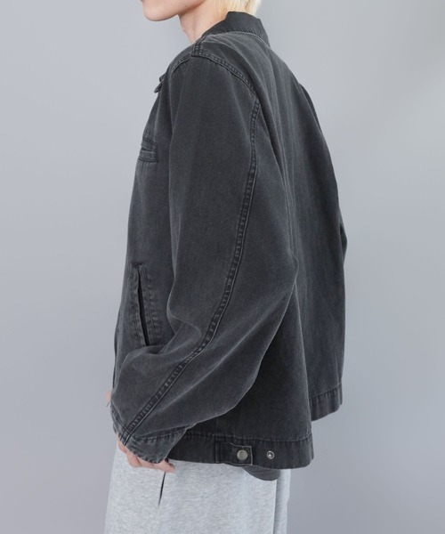 SPINNS（スピンズ）の「短丈デトロイトダックジャケット/ジップ/ショート丈/ユニセックス（その他アウター・メンズ・ブラック/チャコール/キャメル/ブルー系その他・M/L）」の15枚目の写真