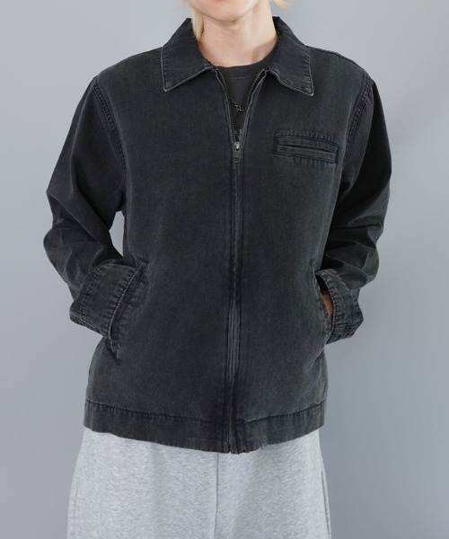 短丈デトロイトダックジャケット/ジップ/ショート丈/ユニ