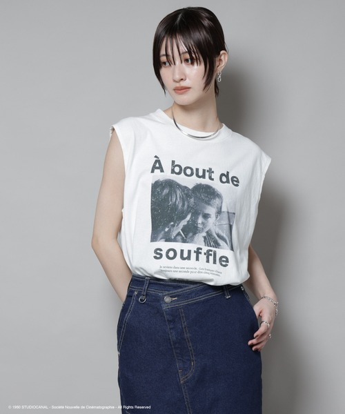 NANO universe(ナノユニバース)の「CoupleTシャツ(Tシャツ/カットソー・レディース・オフホワイト/ライトグレー・FREE)」の1枚目の写真