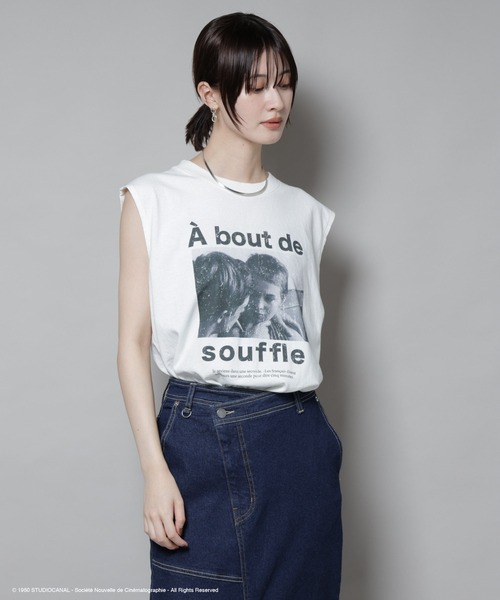 NANO universe(ナノユニバース)の「CoupleTシャツ(Tシャツ/カットソー・レディース・オフホワイト/ライトグレー・FREE)」の4枚目の写真