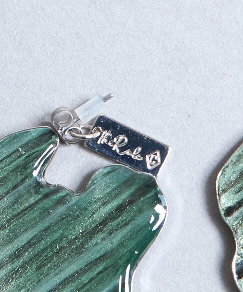 The Rule（ザルール）の「The Rule ザルール：Brush pierced.1　ブラッシュピアス１（ピアス（両耳用）・レディース・ベージュ/セージグリーン・FREE）」の8枚目の写真