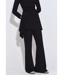 ウエストゴム レイヤード風 リブフレアパンツ FQ25K051【Fano Studios】【2025AW】