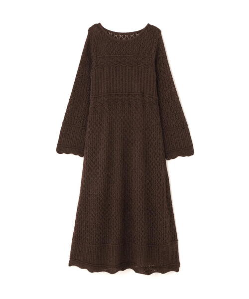 NATURAL BEAUTY BASIC(ナチュラルビューティーベーシック)の「◇レーシー編みニットワンピース(ワンピース・レディース・ブラウン/オフホワイト・FREE)」の19枚目の写真