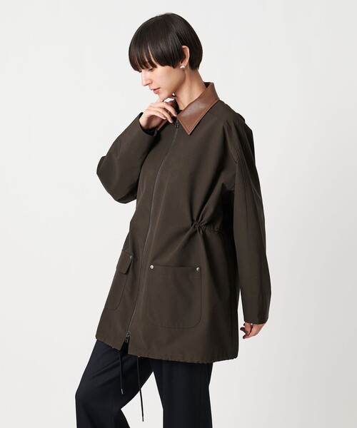 VACHEMENT/ヴァシュモン黒色コート定価52,800円 VACHEMENT ステンカラーコート 「VACHEMENT / ヴァシュモン」ステン