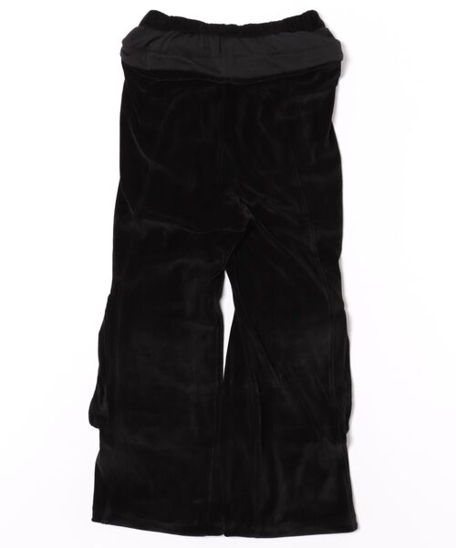 OPEN Yy（オープンワイワイ）の「OPEN Yy/オープンワイワイ/ROLLED WAIST VELOUR CARGO PANTS（カーゴパンツ・レディース・ブラック・M/S）」の2枚目の写真