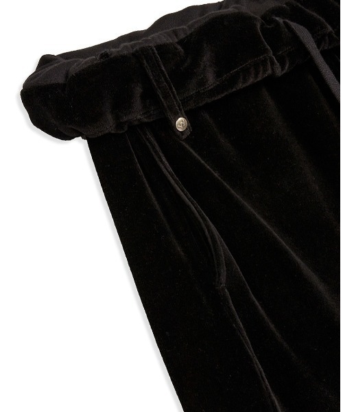 OPEN Yy（オープンワイワイ）の「OPEN Yy/オープンワイワイ/ROLLED WAIST VELOUR CARGO PANTS（カーゴパンツ・レディース・ブラック・M/S）」の6枚目の写真