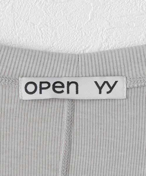 OPEN Yy（オープンワイワイ）の「【Geek Office / ギークオフィス】OPEN YY Knitted SCOOP NECK LOUNGE TOP（Tシャツ/カットソー・レディース・ホワイト/チャコールグレー・SMALL）」の11枚目の写真