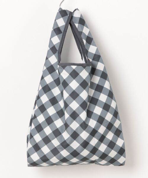 Miffy( ミッフィー)の「miffy/ミッフィー ダイアゴナルチェックシリーズ エコバッグ(エコバッグ/サブバッグ・レディース・グレー/ベージュ・ONE SIZE)」の3枚目の写真