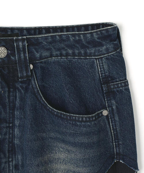 L.H.P(エルエイチピー)の「Aesir Studios/アースィアスタジオ/SANCTUM CUT OFF PANTS(デニムパンツ・レディース・ブラック・30/28/32)」の4枚目の写真