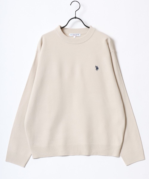 U.S. POLO ASSN.(ユーエスポロアッスン)の「U.S. POLO ASSN./ユーエスポロアッスン オーバーサイズ ハイゲージニット ロゴ ワンポイント刺繍 クルーネック セーター/レディース メンズ(ニット/セーター・メンズ・グレー/ブラック/オートミール/ネイビー・M/L/LL)」の11枚目の写真