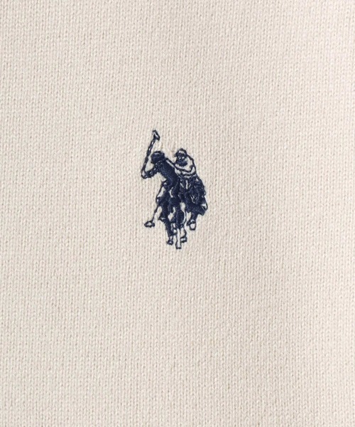 U.S. POLO ASSN.(ユーエスポロアッスン)の「U.S. POLO ASSN./ユーエスポロアッスン オーバーサイズ ハイゲージニット ロゴ ワンポイント刺繍 クルーネック セーター/レディース メンズ(ニット/セーター・メンズ・グレー/ブラック/オートミール/ネイビー・M/L/LL)」の19枚目の写真