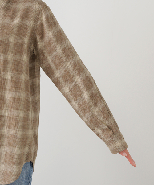 Deuxieme Classe(ドゥーズィエムクラス)の「WASHED フランネル シャツ(シャツ/ブラウス・レディース・ベージュ・FREE)」の5枚目の写真