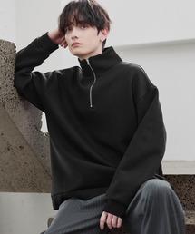 ASTRONOMY | 【イージーケア】コットンポンチハーフジップ長袖プルオーバー(その他トップス)