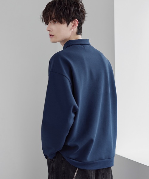 ASTRONOMY（アストロノミー）の「【イージーケア】コットンポンチハーフジップ長袖プルオーバー（その他トップス・メンズ・ホワイト/ブラック/グレー/チャコール/ブルー/ワイン・S/M/L/XL）」の16枚目の写真