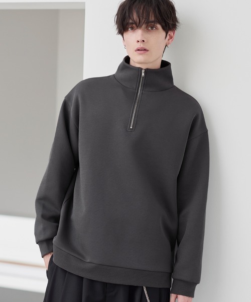 ASTRONOMY（アストロノミー）の「【イージーケア】コットンポンチハーフジップ長袖プルオーバー（その他トップス・メンズ・ホワイト/ブラック/グレー/チャコール/ブルー/ワイン・S/M/L/XL）」の9枚目の写真