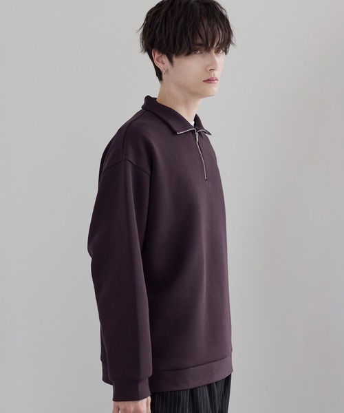 ASTRONOMY（アストロノミー）の「【イージーケア】コットンポンチハーフジップ長袖プルオーバー（その他トップス・メンズ・ホワイト/ブラック/グレー/チャコール/ブルー/ワイン・S/M/L/XL）」の22枚目の写真