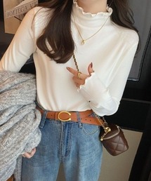 ハイネックメロープルオーバー