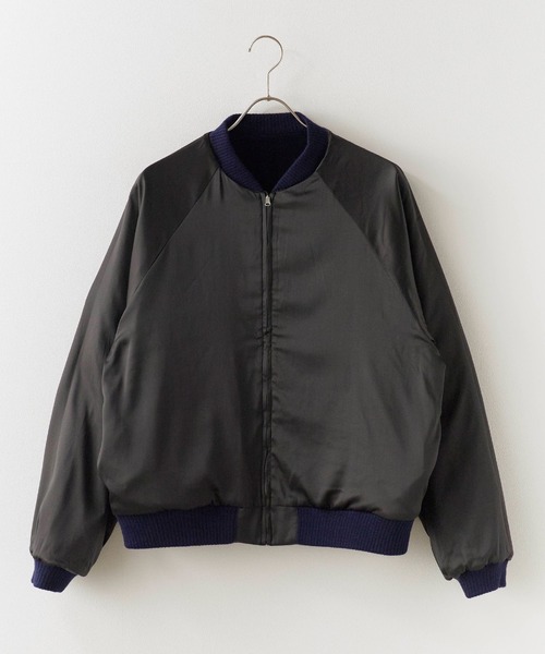 THRIFTY LOOK(スリフティールック)の「THRIFTY LOOK/スリフティールック SOUVENIR GREENLAND BLOUSON スーベニアジャケット(ブルゾン・メンズ・ブラック/ネイビー・M/L)」の7枚目の写真